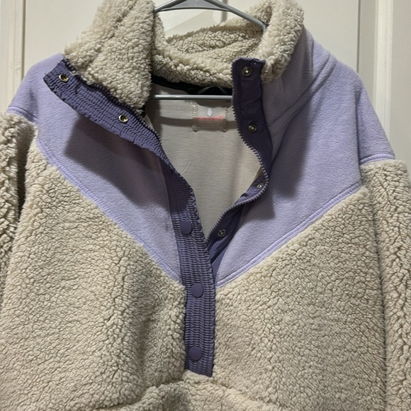NWT Free People Fall To Rise Fleece Quarter Snap Large - Picture 3 of 7